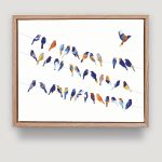 BIRDS ON A WIRE FLOATING FRAME