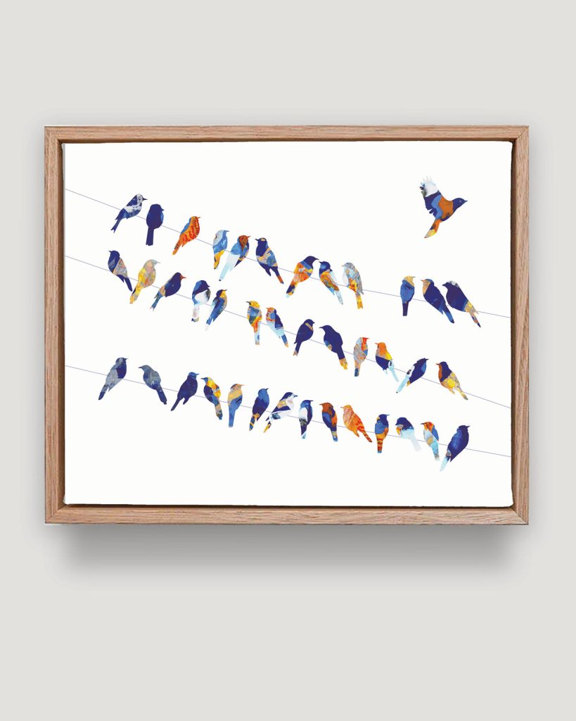 BIRDS ON A WIRE FLOATING FRAME